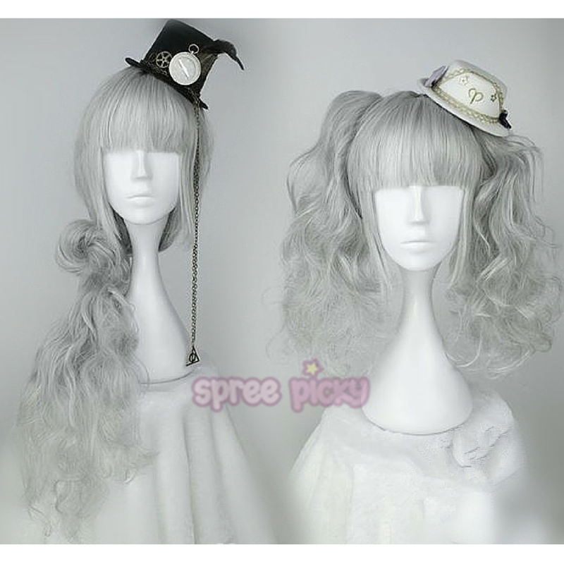 Lolita Gray Long Curly Hair Wig SP166223