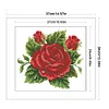 Rose - 9CT Partial Beaded Cross Stitch Kit(27x24cm)