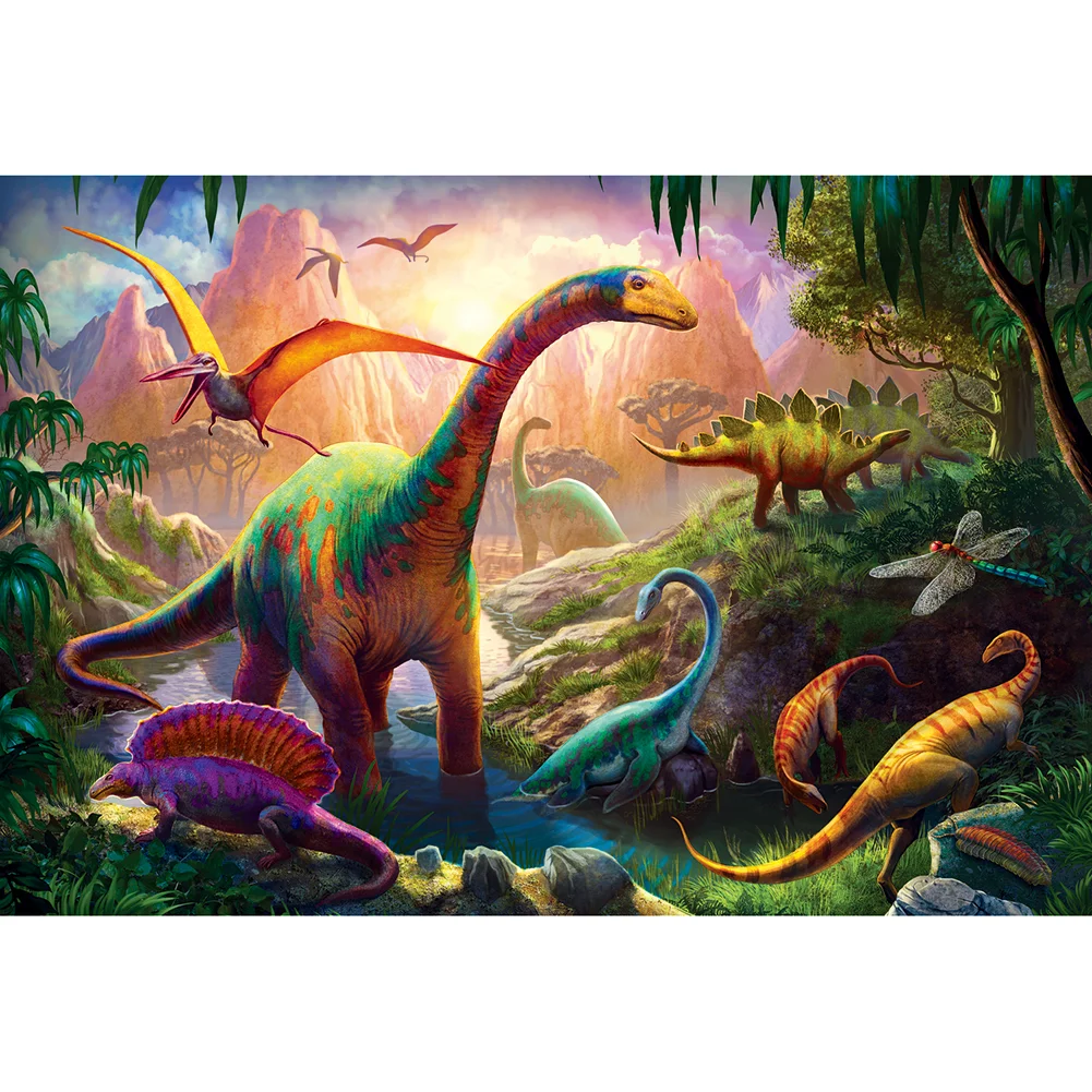 Diamond Painting - Full Round/Square Drill - Dinosaur(30*40 - 50*60cm)