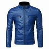 💥 2025 Hot Sale! Men's Casual Stand Collar PU Leather Jacket, Fashionable and Exquisite Zipper Jacket