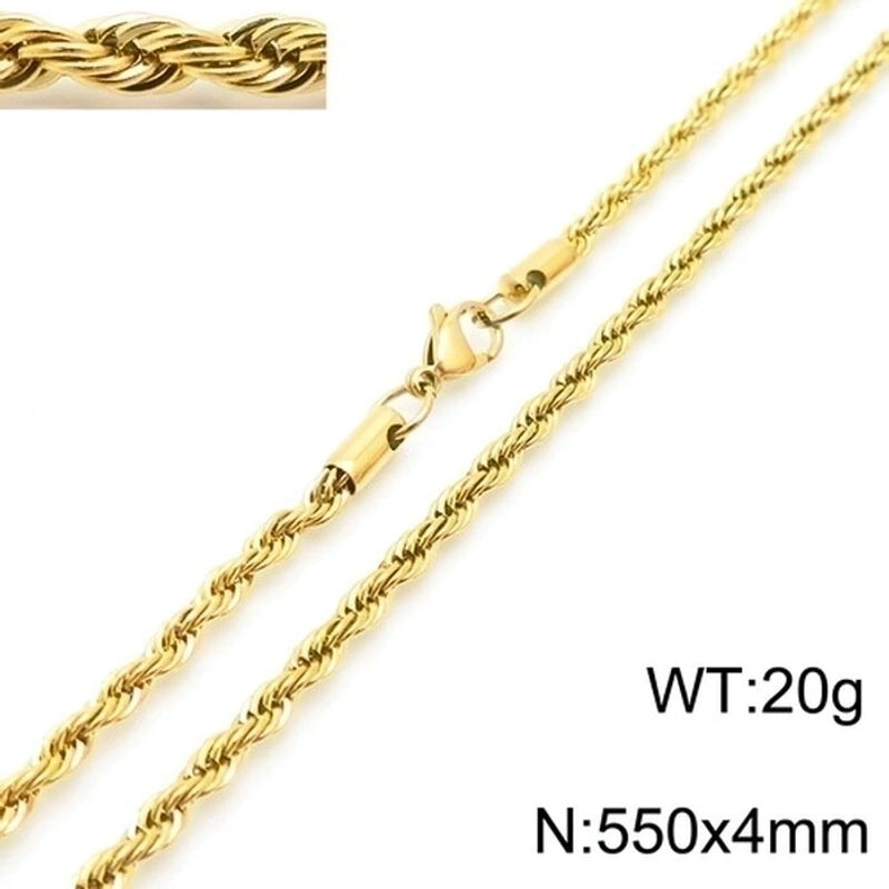 Jewelry Fashion Geometric 304 Stainless Steel 18K Gold Plated Plating Stainless Steel Necklaces