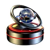 Solar Rotating Car Air Freshener Double Ring Air Aromatherapy (Black Sun)