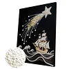 DIY Pearl Painting Sea for Home Wall Decor with Frame(40x30cm)