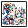 Sewing Machine Gnome-18CT Stamped Cross Stitch 30*30cm/11.81*11.81in