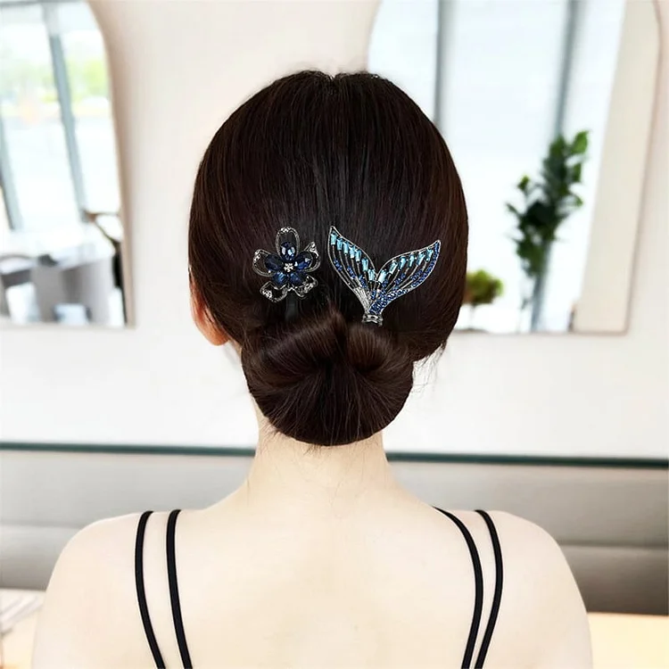 🔥FREE SHIPPING & 2023 Hot Sale- 🌺Rhinestone Flower Hair Clip