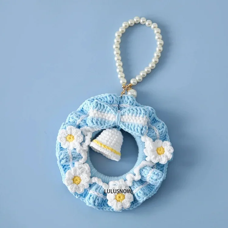 Lulusnow Handmade Blue Small Lily Of The Valley Flower Bell Car Gift/Plant Lover Gift Car Hanging Decoration