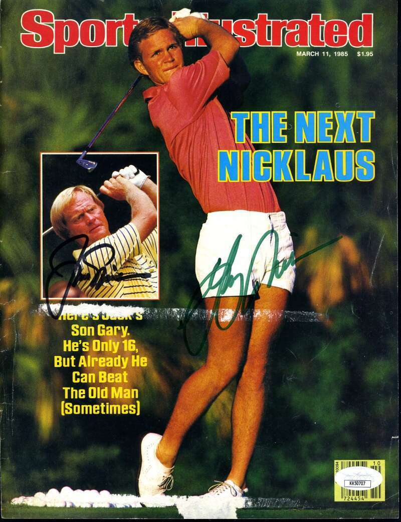 Jack Nicklaus And Gary JSA Coa Hand Signed SI Magazine Cover Autograph