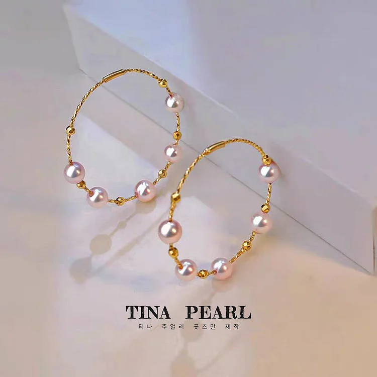 2024 TINA Jewelry 18k gold + Sea water akoya smart earring