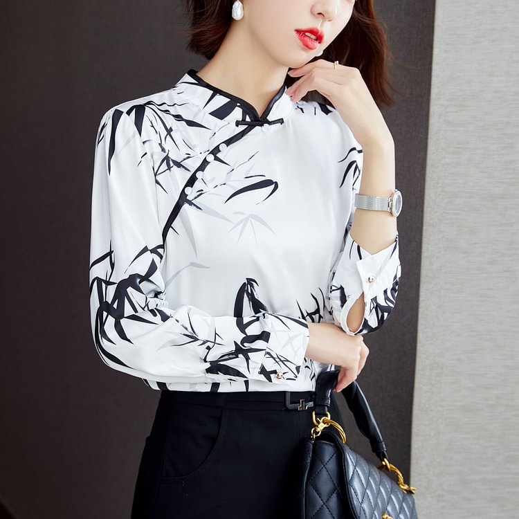 As Picture Printed Casual Shift Shirts & Tops