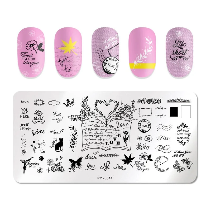 PICT YOU Nail Stamping Plates Round Lace Patterns Stainless Steel Grid Flowers Lace Nail Design Stamp Stencil Nail Image Plate-Nail Inspo
