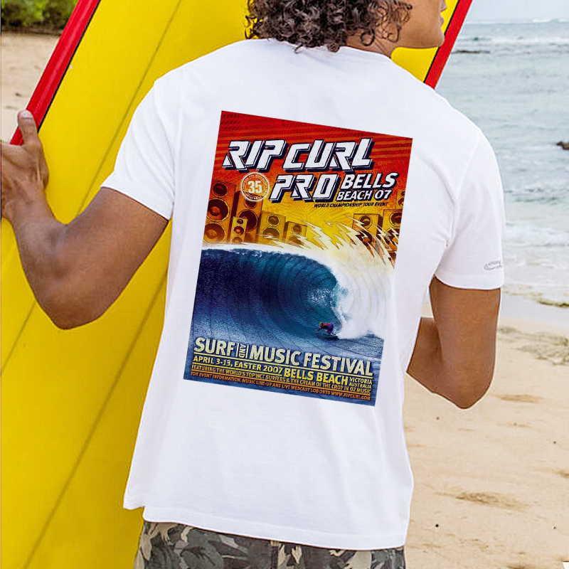 Unisex Vintage Print Ripcurl Beach Surf T-Shirt / [blueesa] /