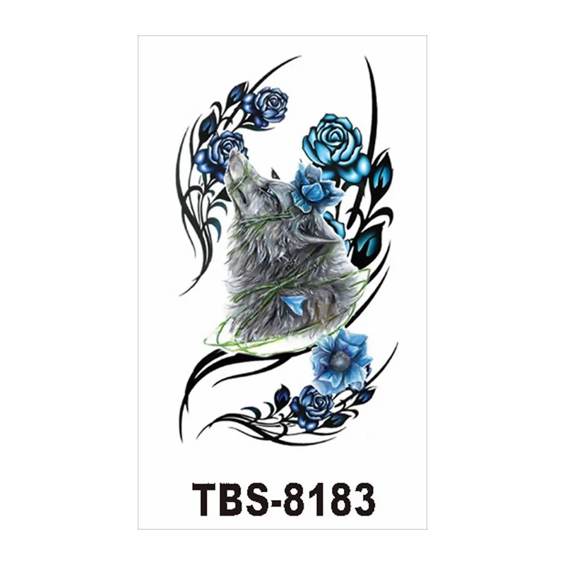 Temporary Tattoo Sticker for Women Stickers on the Chest Fashion Wolf Tiger Lion King Fake Waterproof Tattoos Woman Tatoo Body