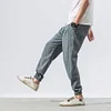 Gioiacombo&trade; Pantaloni harem da uomo in lino stile casual