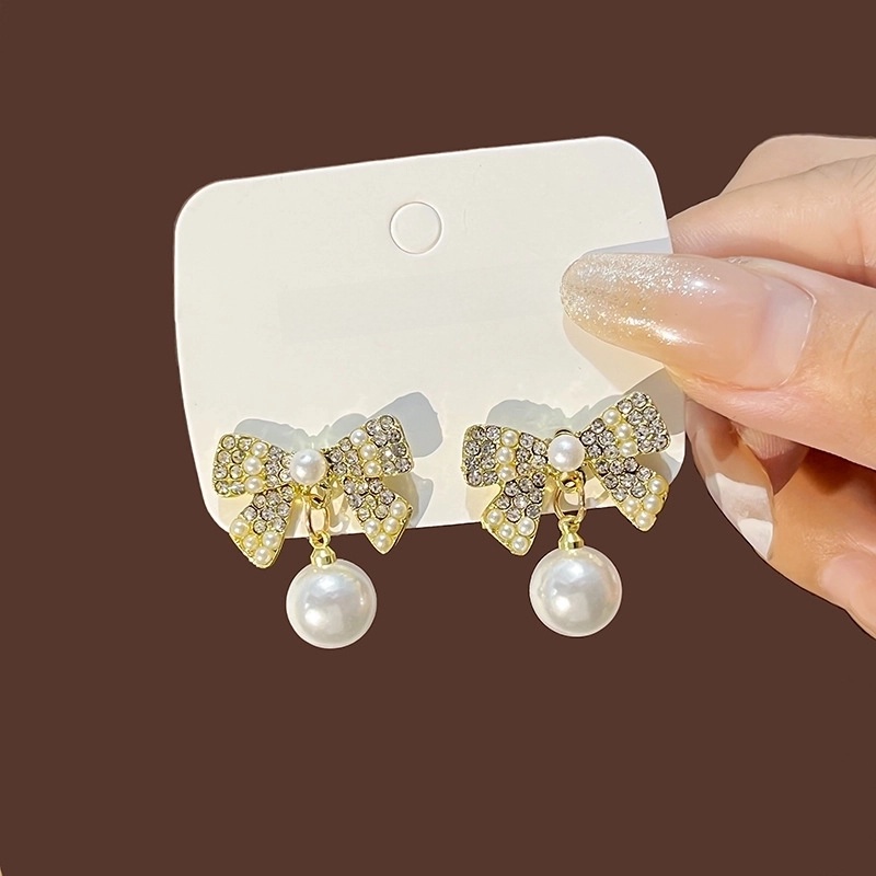 1 Pair Minimalist Classic Style Round Beaded Imitation Pearl Earrings Ear Studs