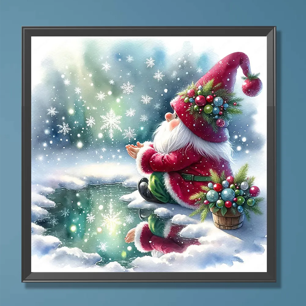 Diamond Painting - Full Round Drill - Christmas Gnome(Canvas|30*30cm)