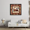 Snowman And Car-14CT Stamped Cross Stitch 40*40cm/15.75*15.75in