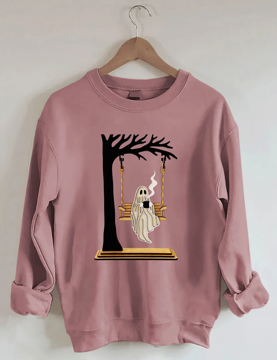 Chilling Ghost On Swing Sweatshirt