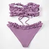 Gioiacombo&trade; Costume da bagno con spacco in pizzo fungo