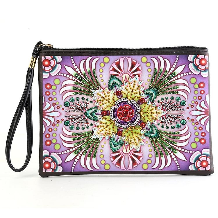 DIY Colorful Special Shaped Diamond Painting Wristlet Clutch Zipper Portefeuille