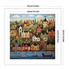 Colorful Houses On The Shore - 14CT Counted Cross Stitch - 50*50cm