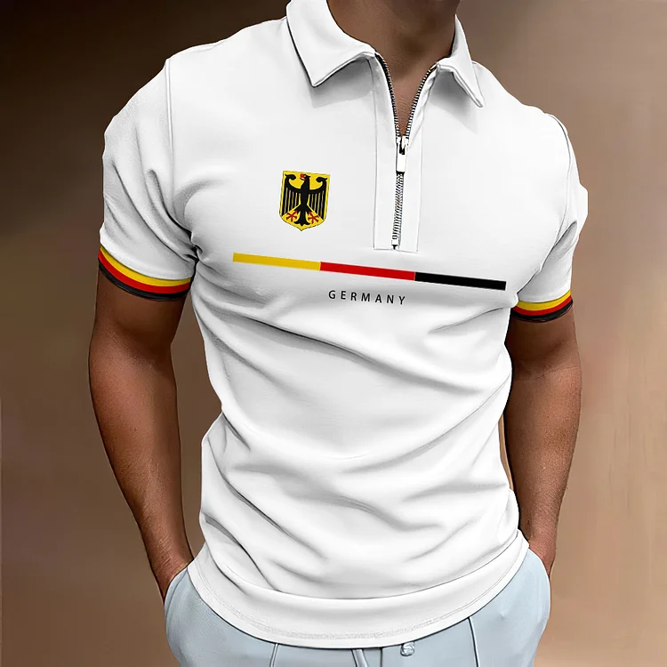 Simpfit Poloshirt für Herren mit „Make Germany Great Again 2025“-Print