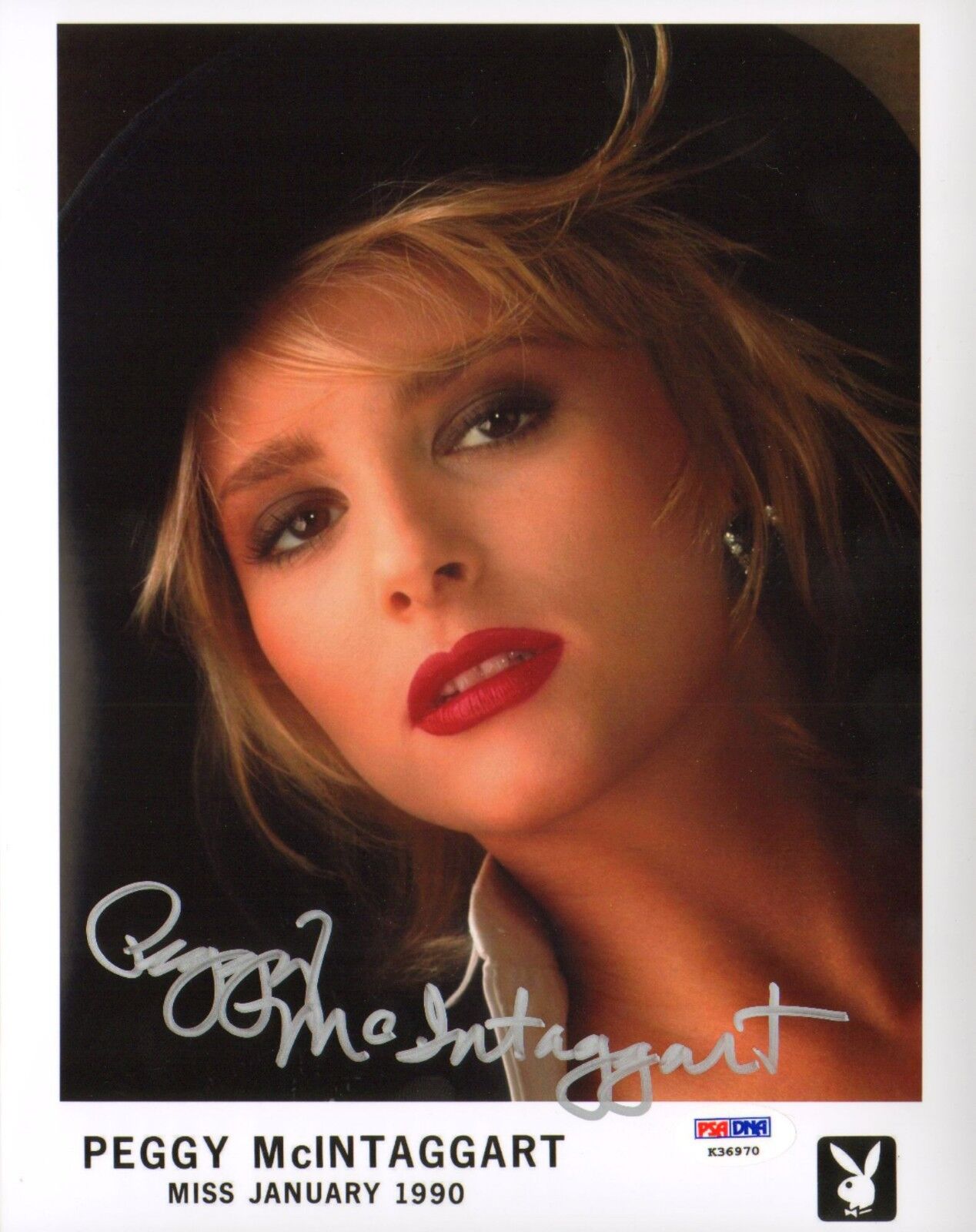 Peggy McIntaggart Signed Playboy 8x10 Photo Poster painting PSA/DNA COA Playmate Headshot 1 1990