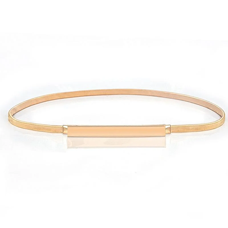 Simple And Versatile Gold Buckle Metal Waist Belt Waist Chain