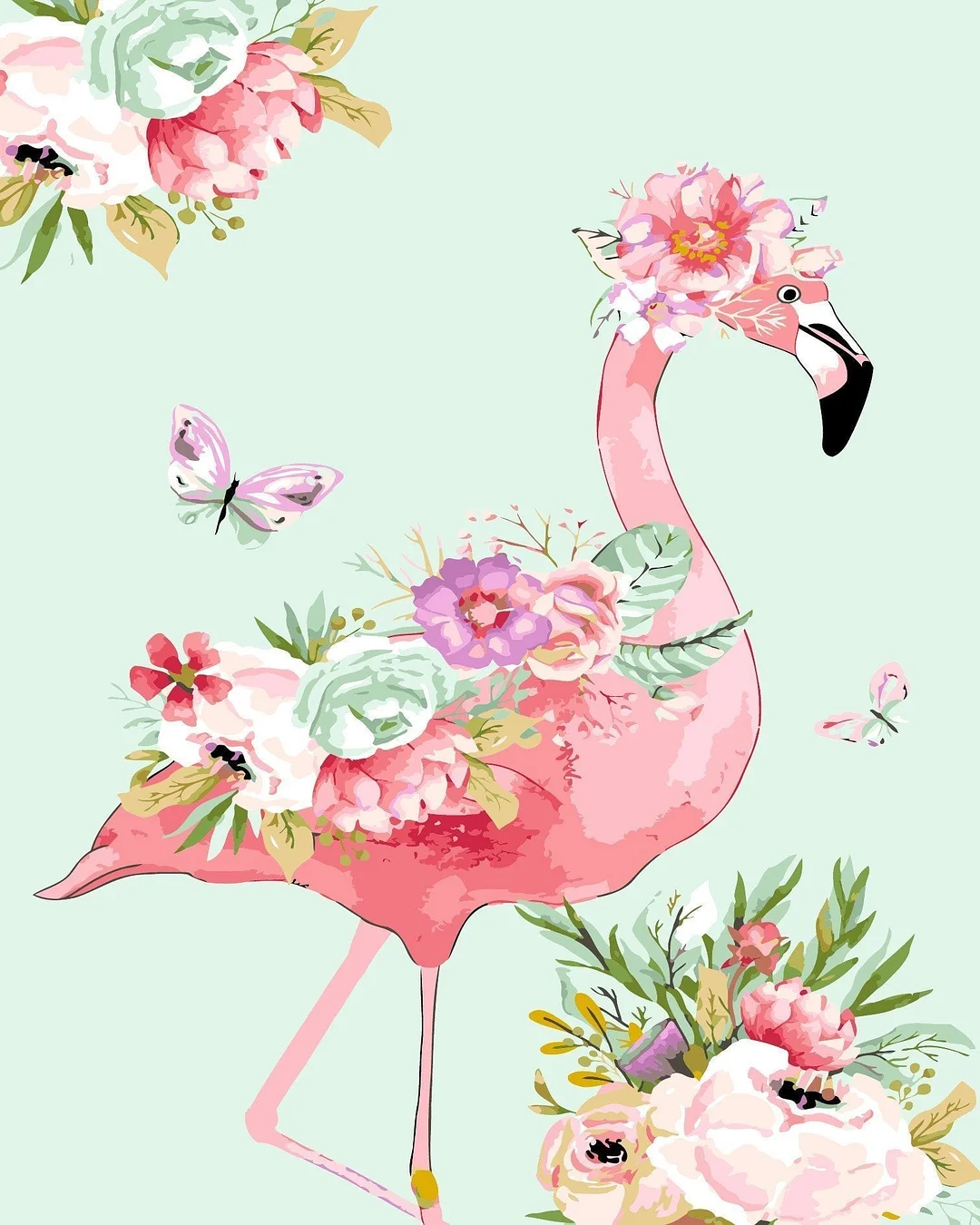 Flamingo Paint By Numbers Kits UK A206