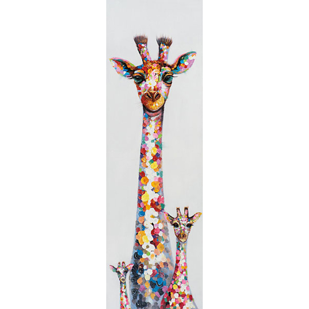 

30*90CM - Round Drill Diamond Painting - Giraffe, 501 Original