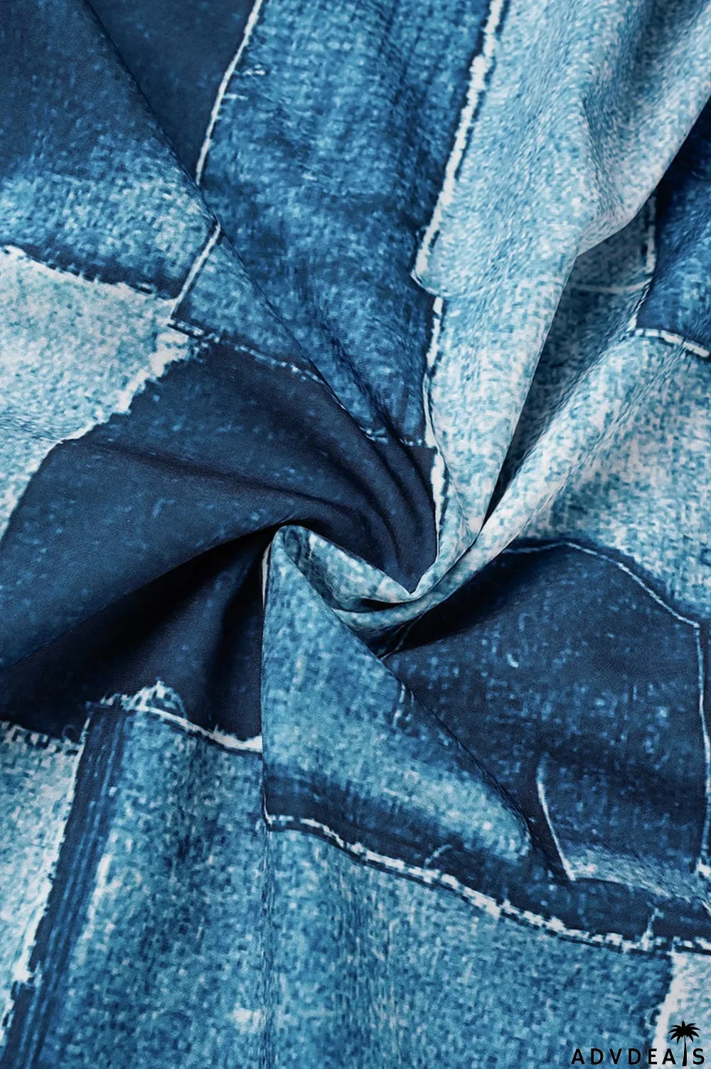 Colour Casual Print Patchwork Slit High Waist Type A Full Print Bottoms