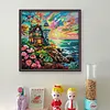 Lighthouse By Sea-11CT Stamped Cross Stitch 55*55cm/21.65*21.65in tapestrymarket