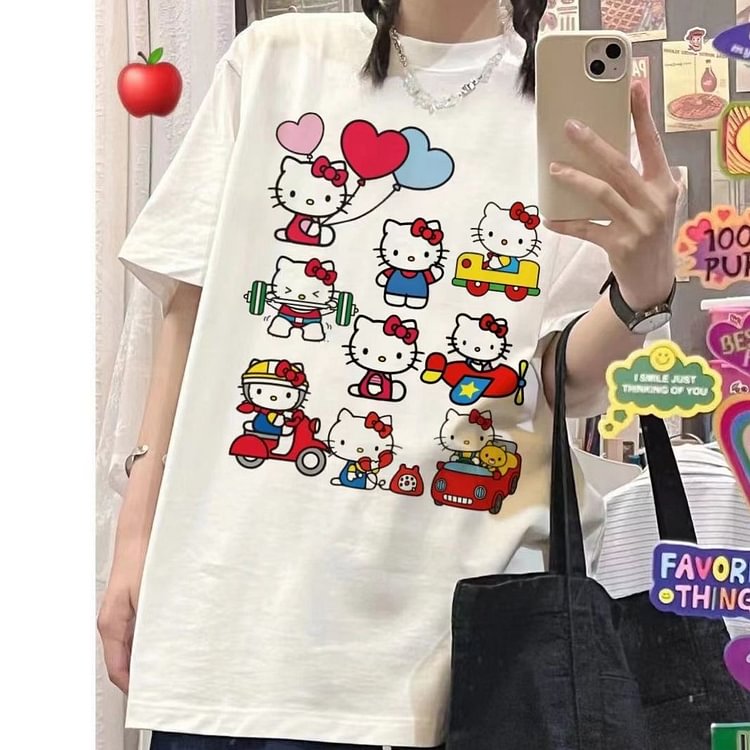 Sanrio Kitty Cat Sweet Summer T-shirt weebmemes