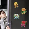 (US Only)6Pcs Spring DIY Diamond Painting Refrigerator Magnets Kit for Home Decoration