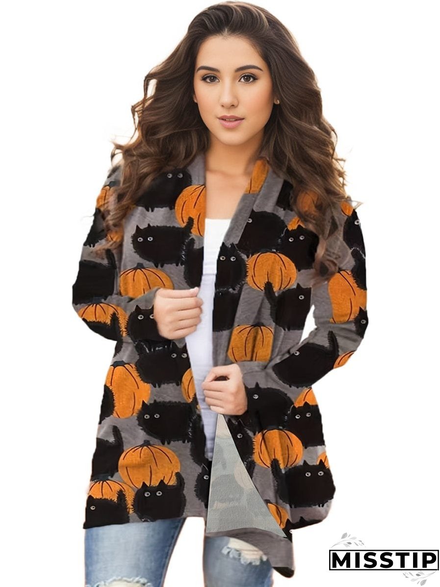 Plus Size Soft Plaid Button Down Jacket