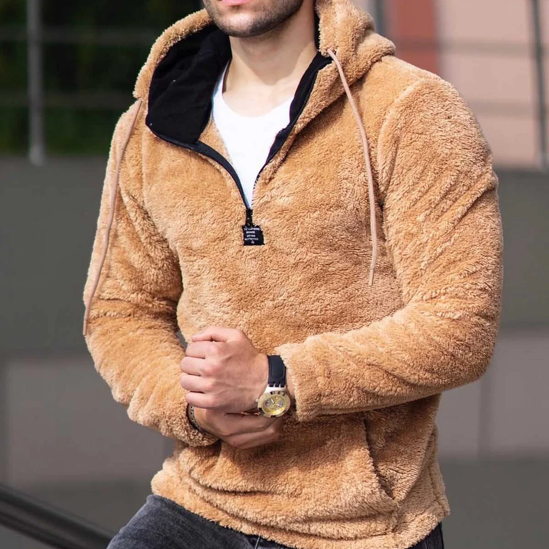 Plush Hooded Sweater-barclient