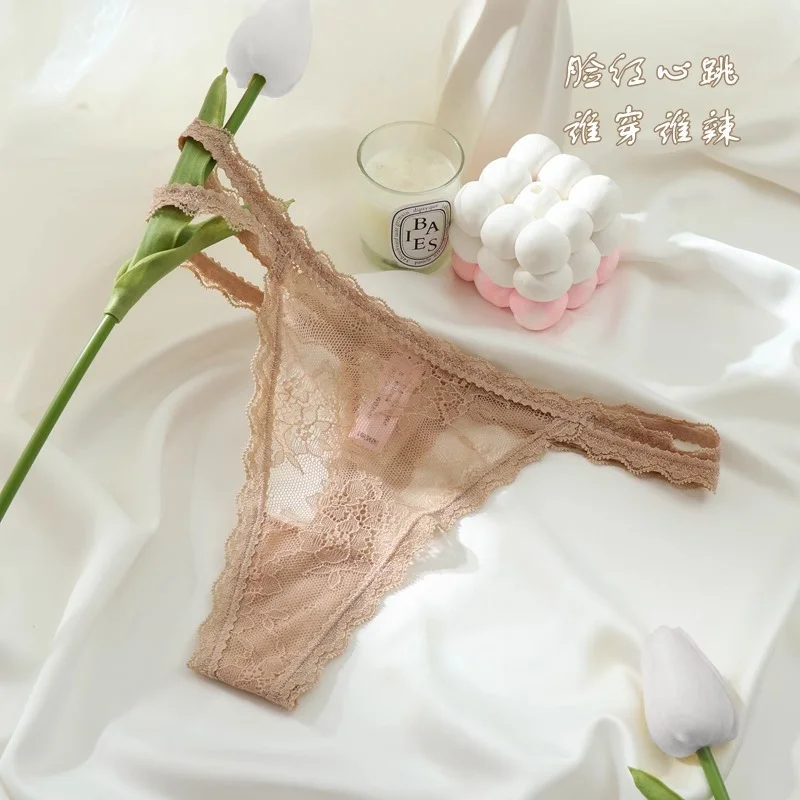 Uveng Uveng Lace Thongs Female Fine With Pure Desire To Hollow Low-Rise Hottie Seduction Shorts T-Pants
