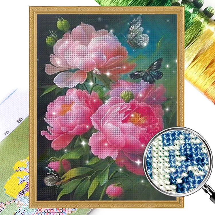 『Mona Lisa』Dancing Butterfly - 11CT Stamped Silk Cross Stitch(55*71cm)