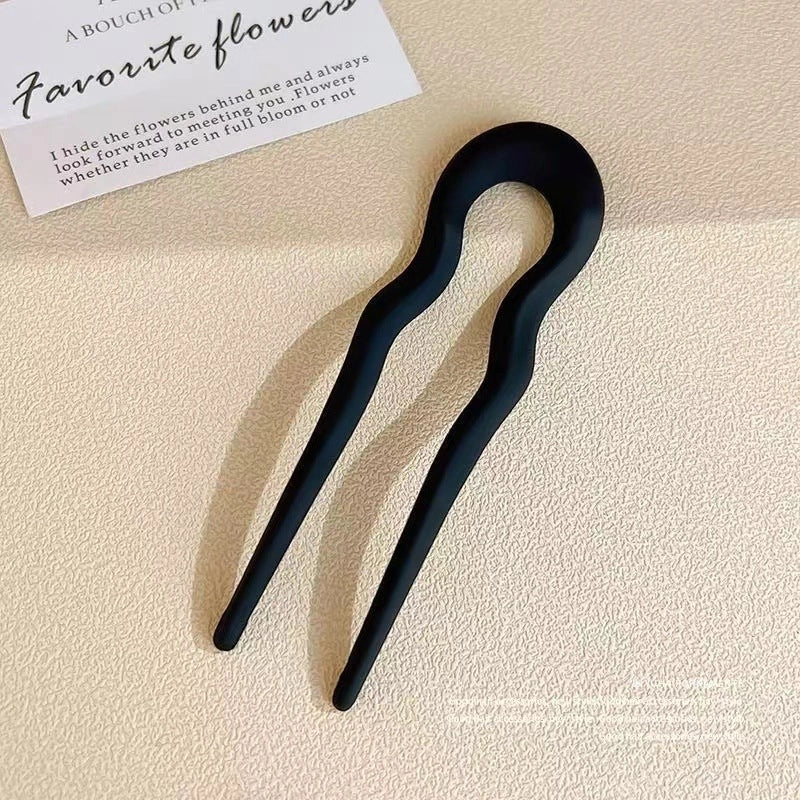 U-shaped Hairpin Women’s High-end Antique Style New Chinese Style Hair Hair Hairpin Headwear Simple Modern Daily Fixed Hairpin