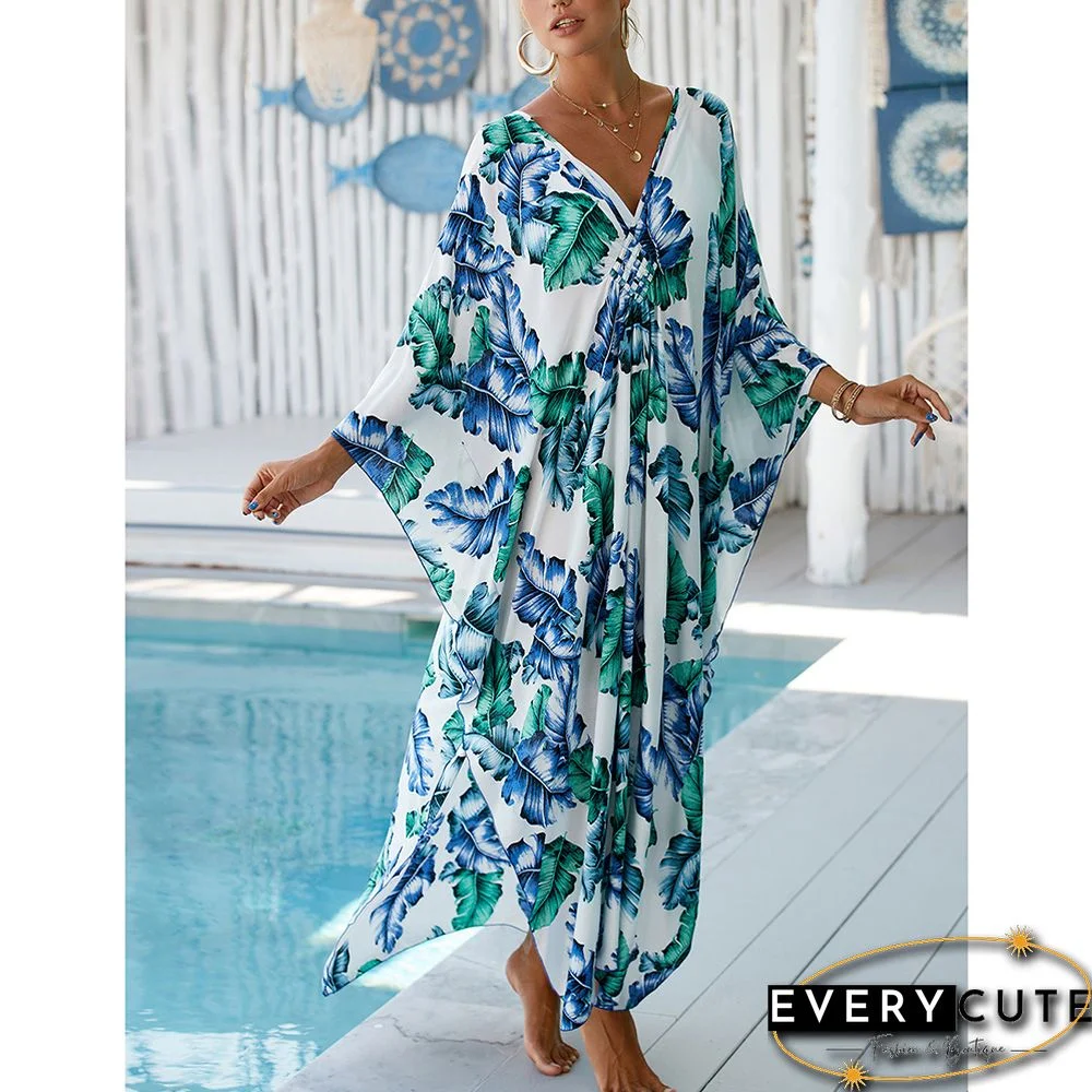 Lake Blue Print Long Kinimo Beachwear