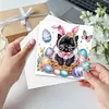 uk.everydayedeals 6Pcs DIY Diamond Painting Greeting Card - Easter Cats