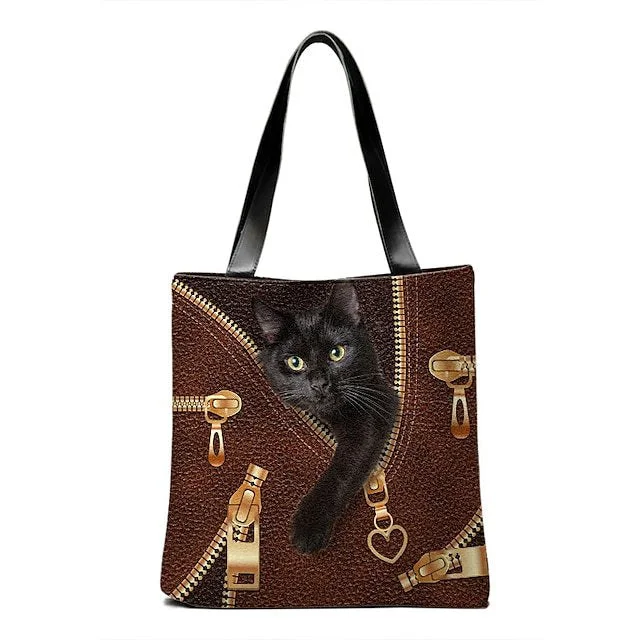 Style & Comfort for Mature Women Women's Cat Print Crossbody Bag