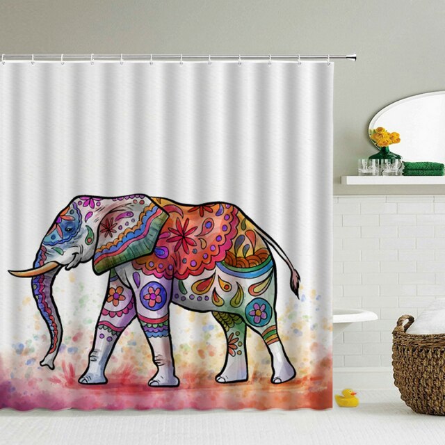 

Shower Curtain – Horse Elephant Tiger-180*180cm, 501 Original