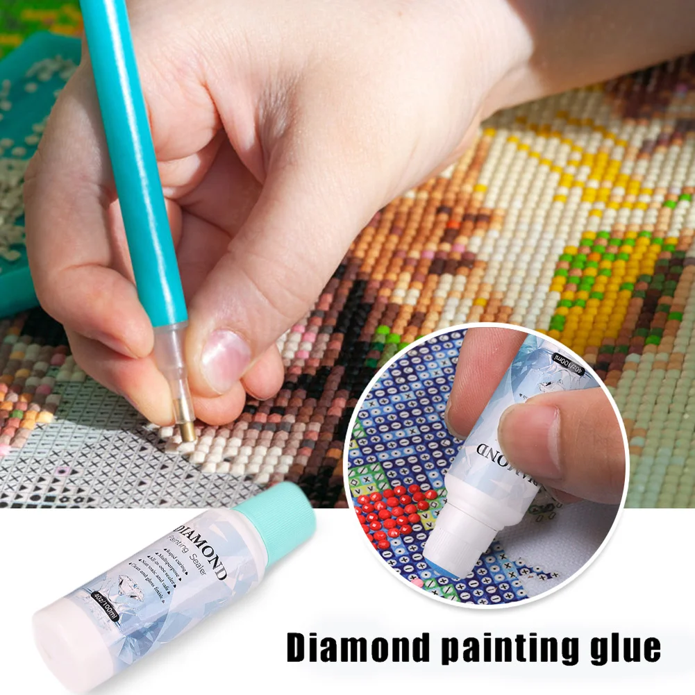 100ML Diamond Painting Glue Sealer-Permanent Hold Your Diamond Paintings（Can‘t be applied, only pressed）