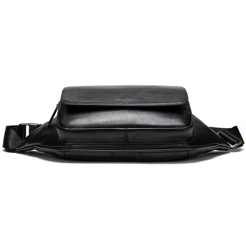 Simple Style Leather Casual Waist Bag Fashion Crossbody Bag