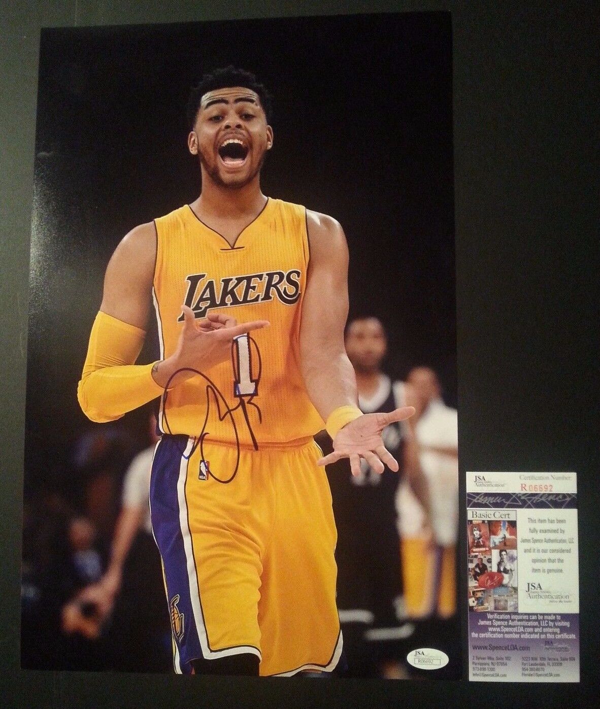 D'ANGELO RUSSELL Authentic Hand-Signed LOS ANGELES LAKERS 11x17 Photo Poster painting JSA/COA