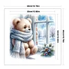 (Multi Style)Winter Window Bear-Full Embroidery 3 Strands 11CT Counted Cross Stitch-40*40CM