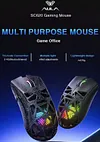 AULA SC620 Tri-mode Wireless Bluetooth Mouse 2.4G Gaming Hollow Cool Backlight Lightweight