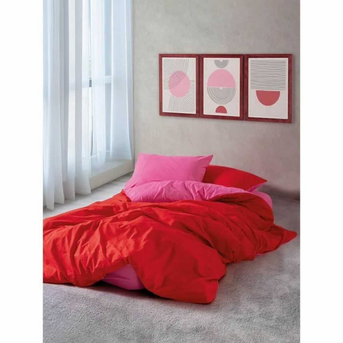 Duvet cover set Red Pink 220 x 240 cm