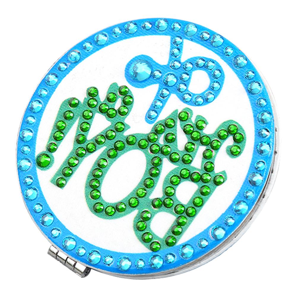 

Blue English-Creative Diamond Mini Mirror, 501 Original