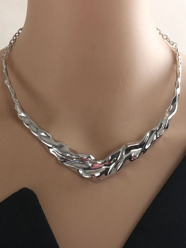 Chains Geometric Solid Color Necklaces Accessories